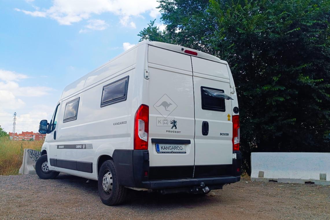 Parte trasera de la camper
